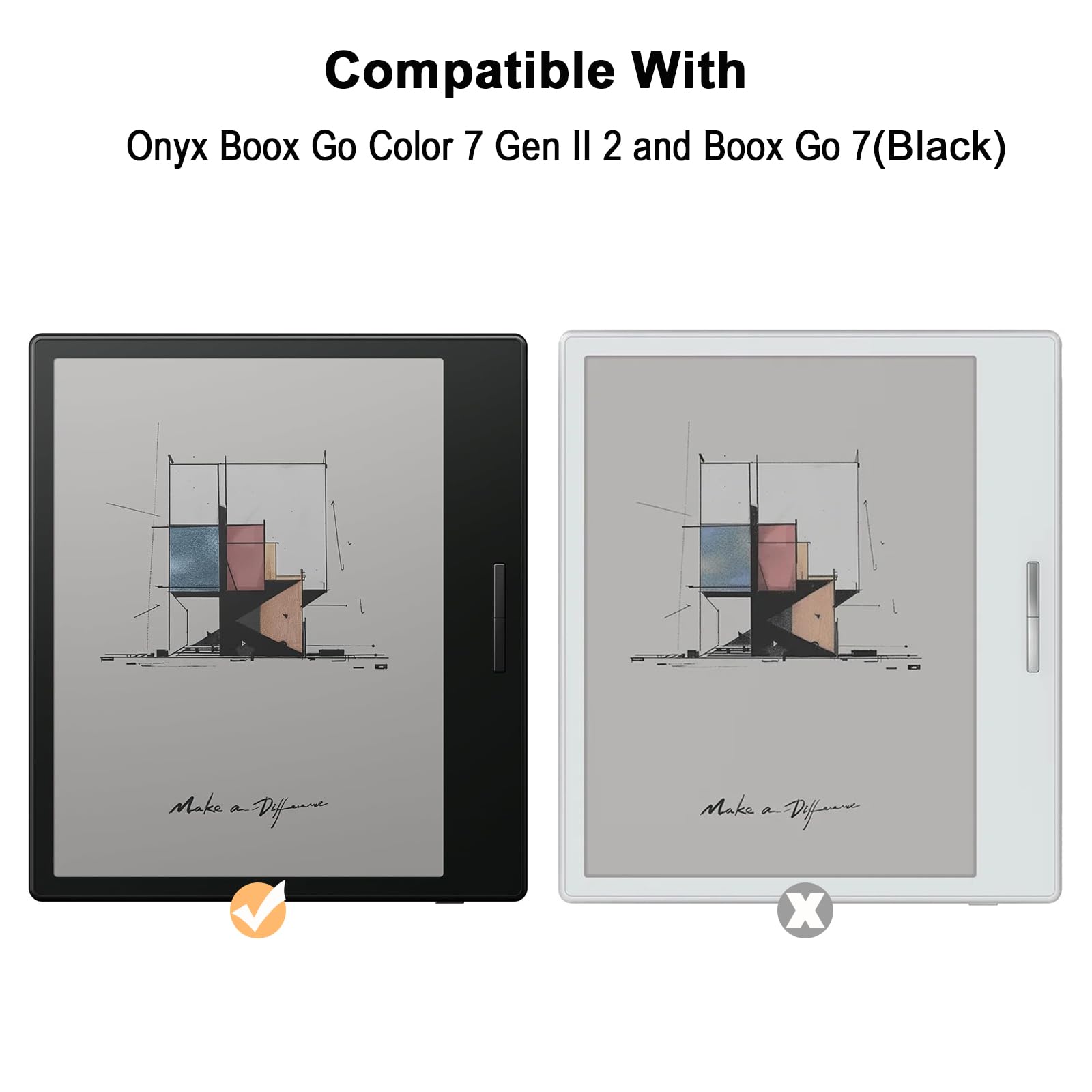 Protetor de tela de papel para 17.8 cm Onyx Boox Go Color 7 (1/2ª