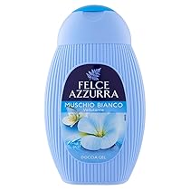 Felce Azzurra – Docciaschiuma Profumato Muschio Bianco, Gel Detergente Idratante per Pelle Morbida, Doccia Schiuma Fresco Delicato Note Rosa e Bergamotto, Gel Doccia Dermatologicamente Testato, 250 ml