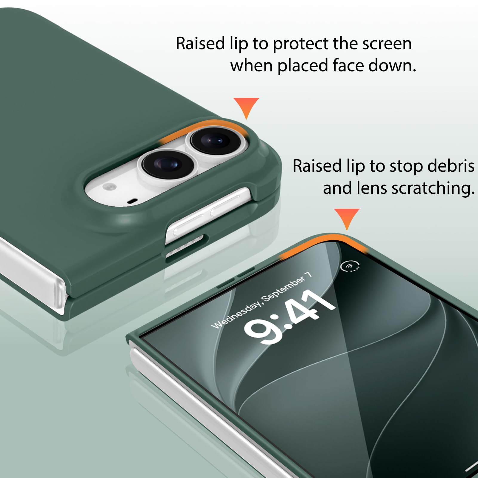 ZIYE Coque pour iPhone Duo, protection complète, anti-chute, vert