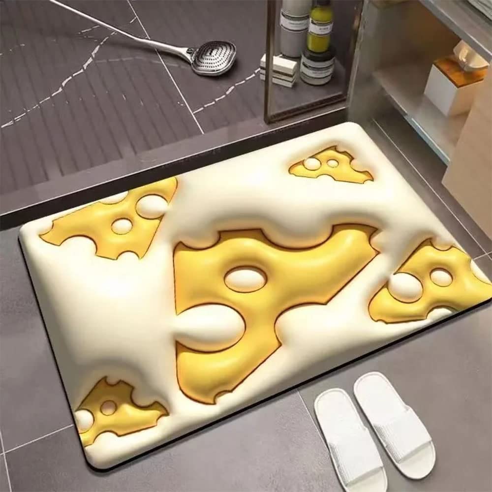 Tapis de salle de bain absorbant et antidérapant séchage rapide en diatomée