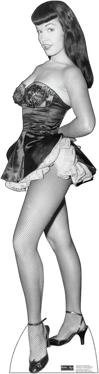 Cardboard People Bettie Page Fish Net Nylons Life Size Cardboard Cutout Standup