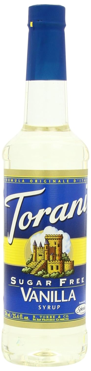 Torani Sugar-Free Syrup, Vanilla, 25.4 Fl Oz Bottles (Pack of 3)