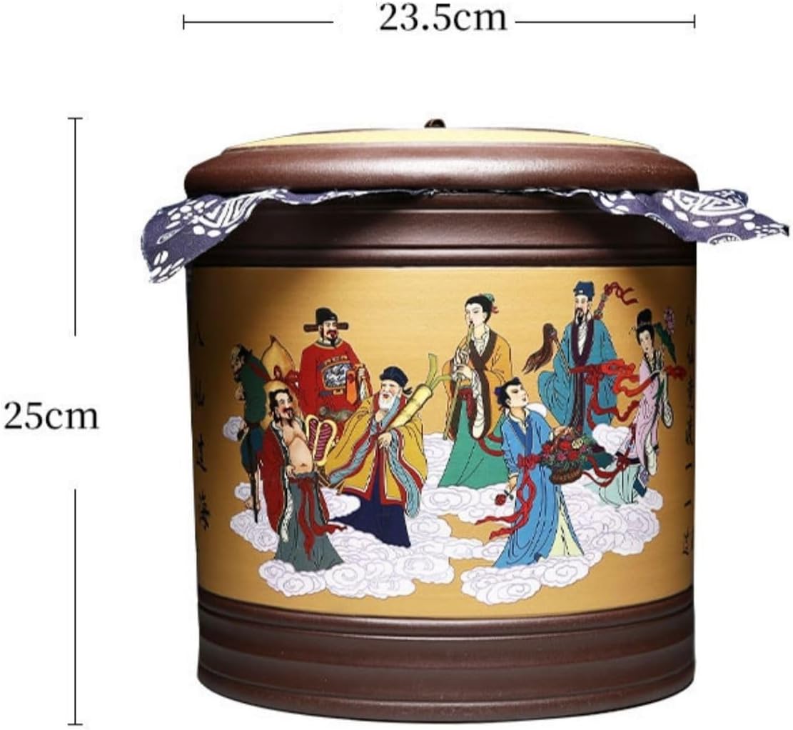 SONGCHAO Sugar Jar Purple Sand Pu'er Storage Tea Bucket Loose Tea Storage Jar Household Nut Jar Biscuit Jar Decorative Jar Tea Canister