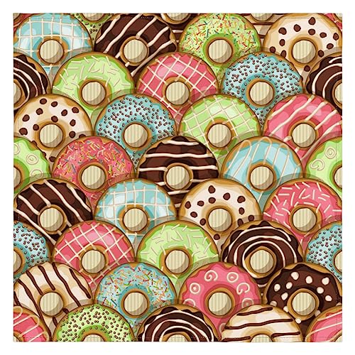 Servilletas de tela con diseño donuts set x4 20x20 pulg miniatura 1