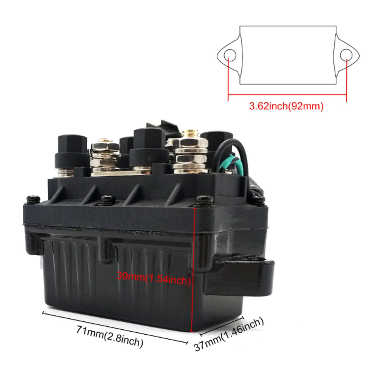 Haofy Conjunto de relé de Trim, relé Marino de 3 Pines 12 V for Barco