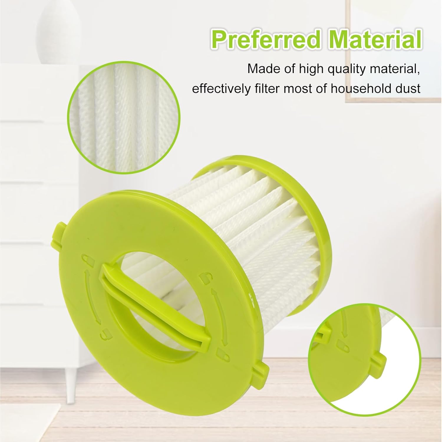 Replacement Filter Compatible with Ryobi ONE+ 18V Handheld Vacuum Models PCL700 PCL704 PCL705 Part # A32F05N A32HF00 Reusable Filter Set (4 Pack)
