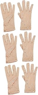 Abaodam 3 Pares Luvas De Diamante Quentes Luvas Brilhantes Luvas De Skate Luvas Transparentes Luvas Antiderrapantes Luvas Antiderrapantes De Desempenho Luvas Transparentes De Strass Luvas