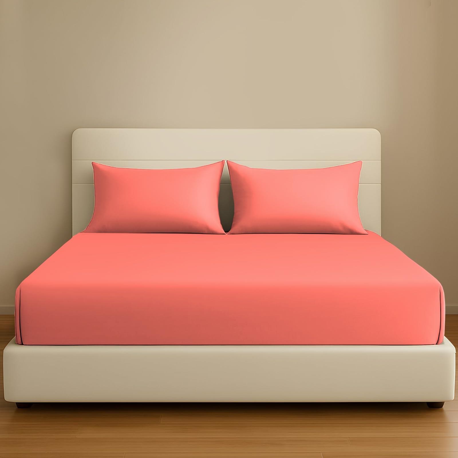 Grace - Fitted Sheet - Double Fitted - Coral - Egyptian Cotton