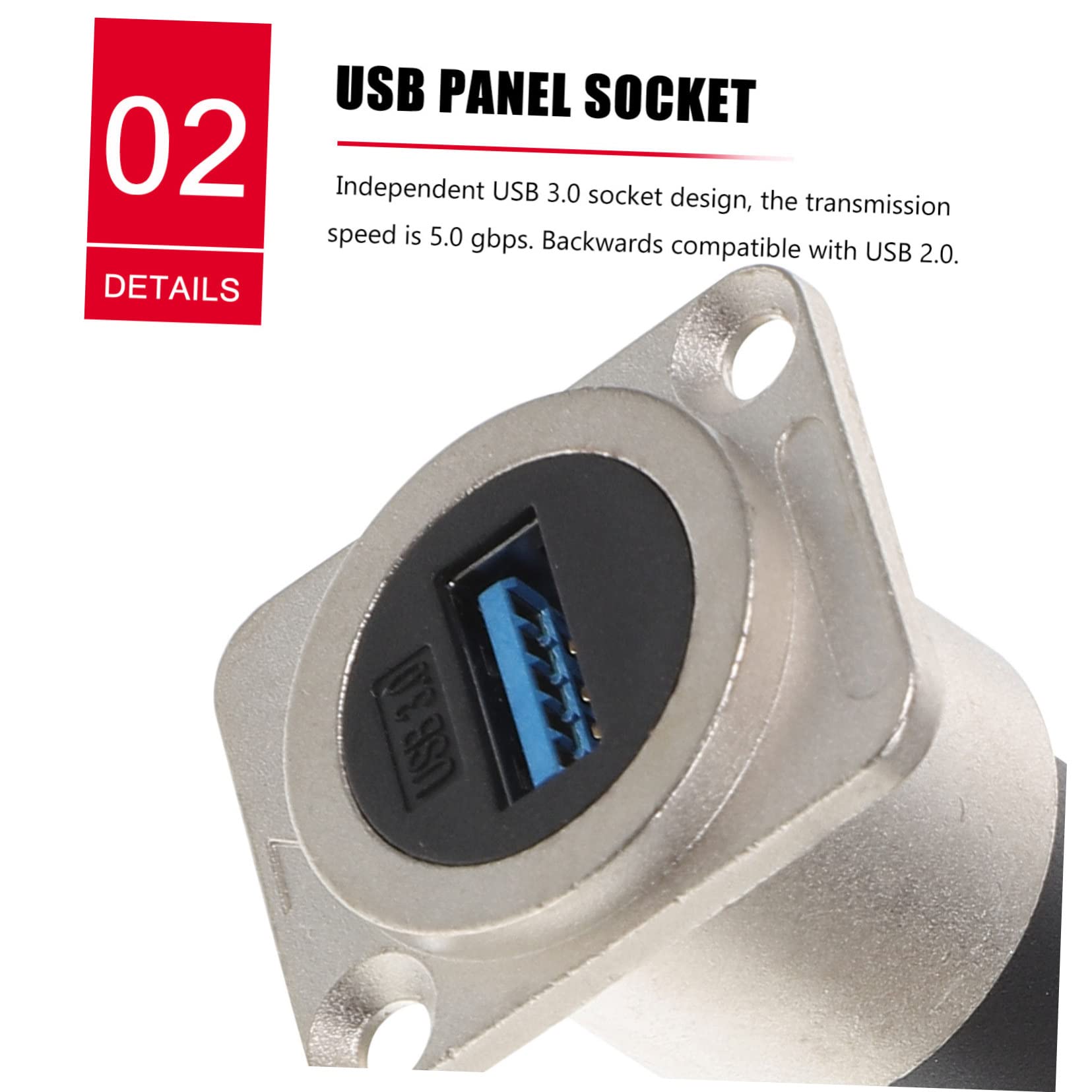 PartyKindom 10stücke USB Panel Mount Coupler Hochgeschwindigkeits-datenübertragung Durchgangsadapter Für Gehäusemontage Mit Schutzdeckel Für Externe USB-anschlüsse