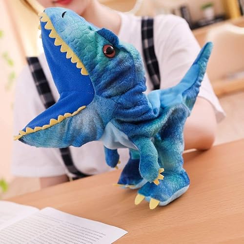 Miniatura 9 de HooYiiok Títeres de mano de dinosaurio de peluche, animal de peluche de dinosaurio, lindo juguete de peluche suave, gran regalo de cumpleaños para
