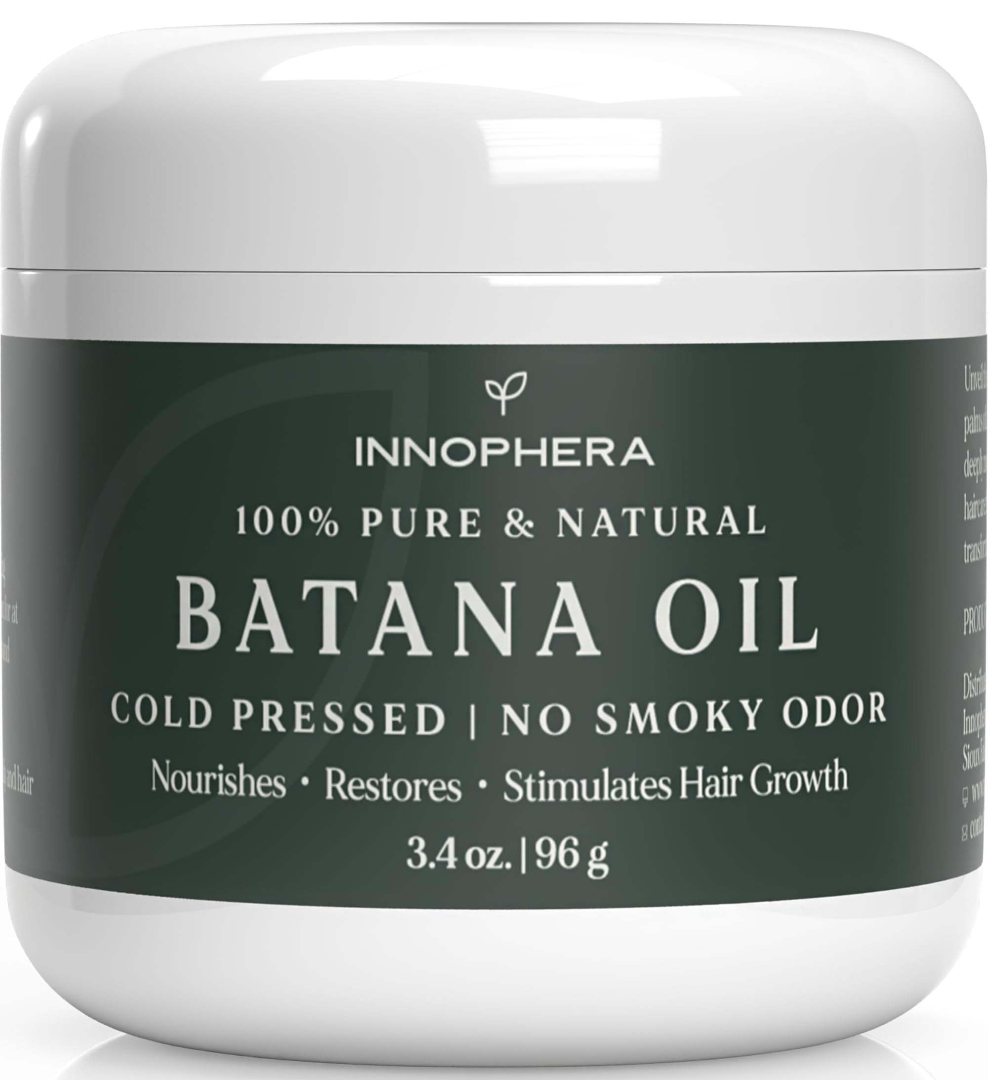 Innophera Batana Oil for Hair Growth ‒ Cold Pressed with No Smoky Odor ‒ 100% Pure & Natural from Honduras ‒ Nourishes, Moisturizes & Restores Hair ‒