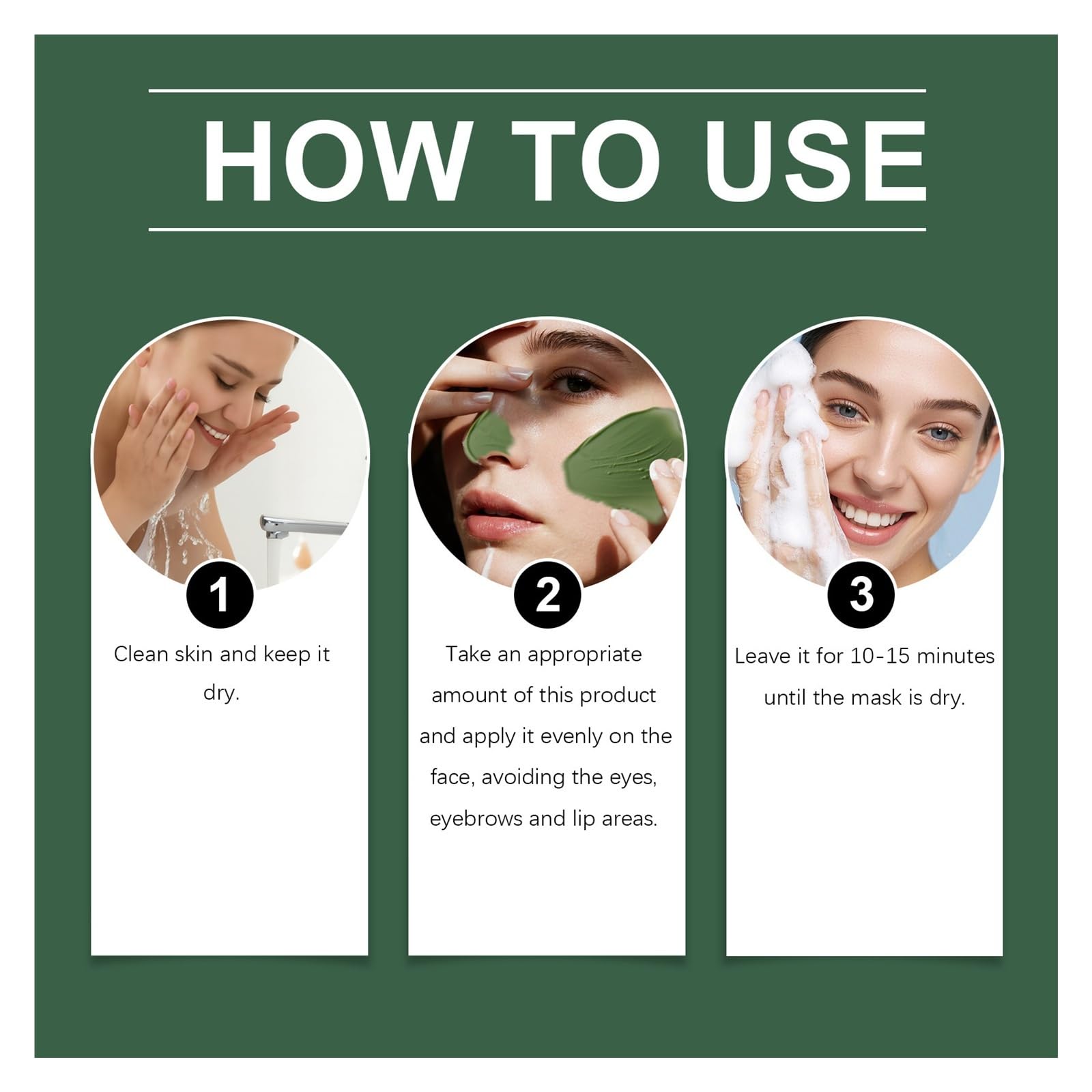 Maschera purificante all'argilla, 120 grammi | Pulisce i pori, rimuove il trucco e le impurità e idrata(2pcs)