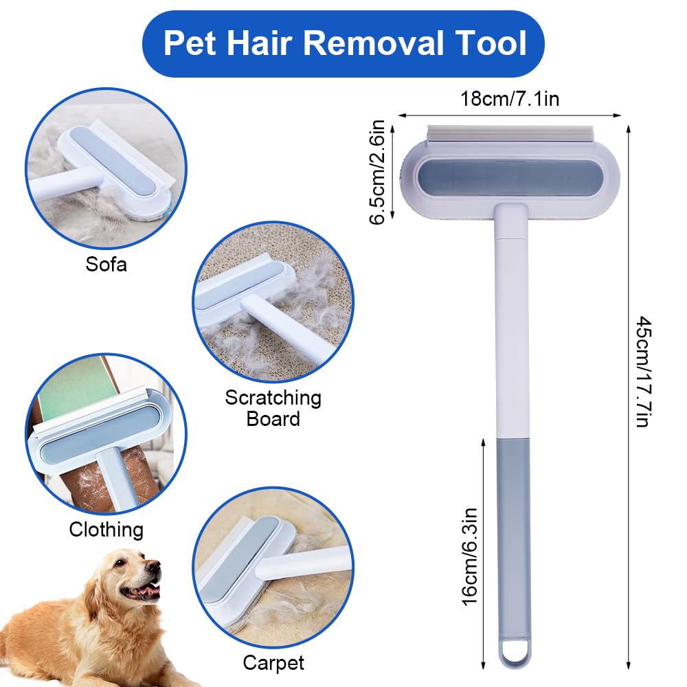 1 strumento di rimozione dei peli di animali domestici, spazzola multifunzionale per capelli, 45 cm, estensibile e riutilizzabile, per rimuovere i peli di cani e gatti, per divano, mobili, tappeti