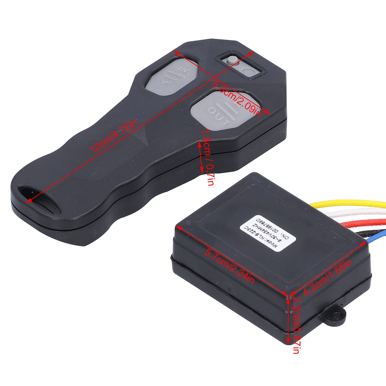 Telecomando Wireless per Verricello 2 Pezzi 12V Sostituzione Elettrica per Camion ATV Universale
