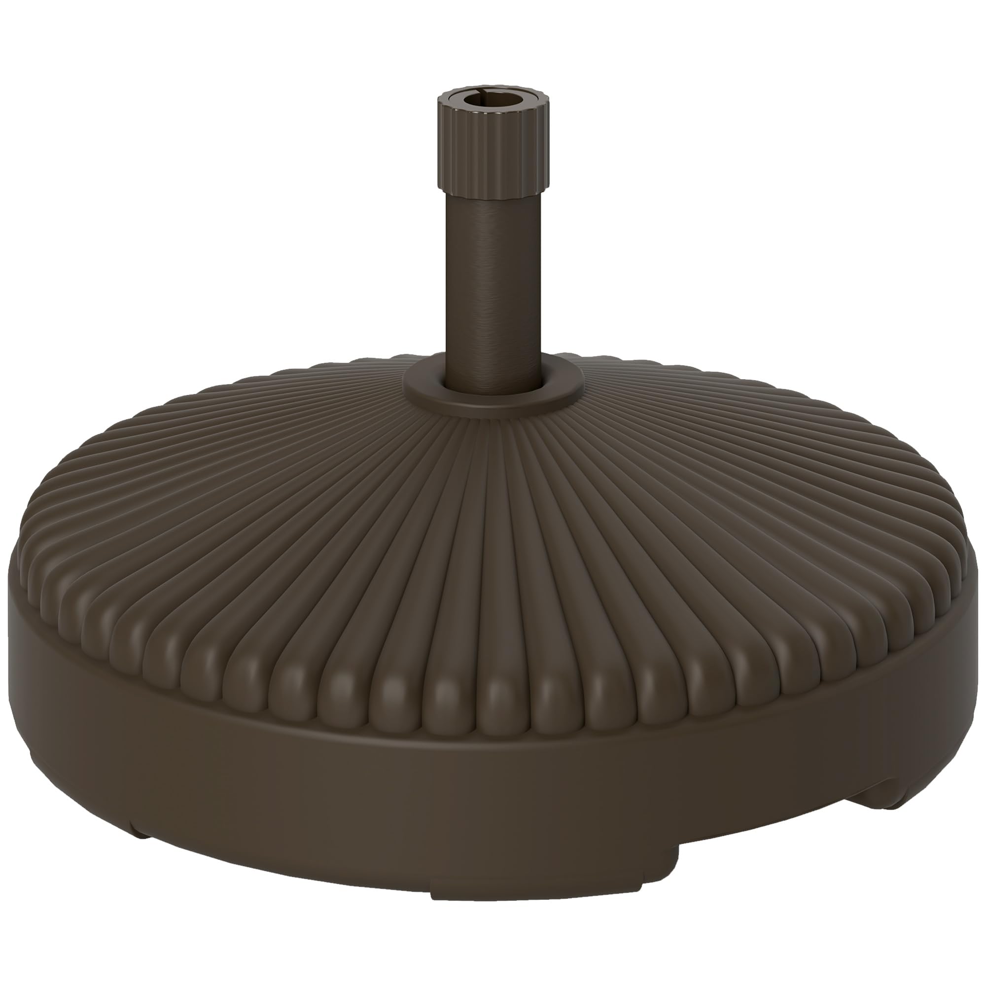 Outsunny Base para Sombrilla Redonda, Pie, Rellenable 28 kg o 23 L, Marrón