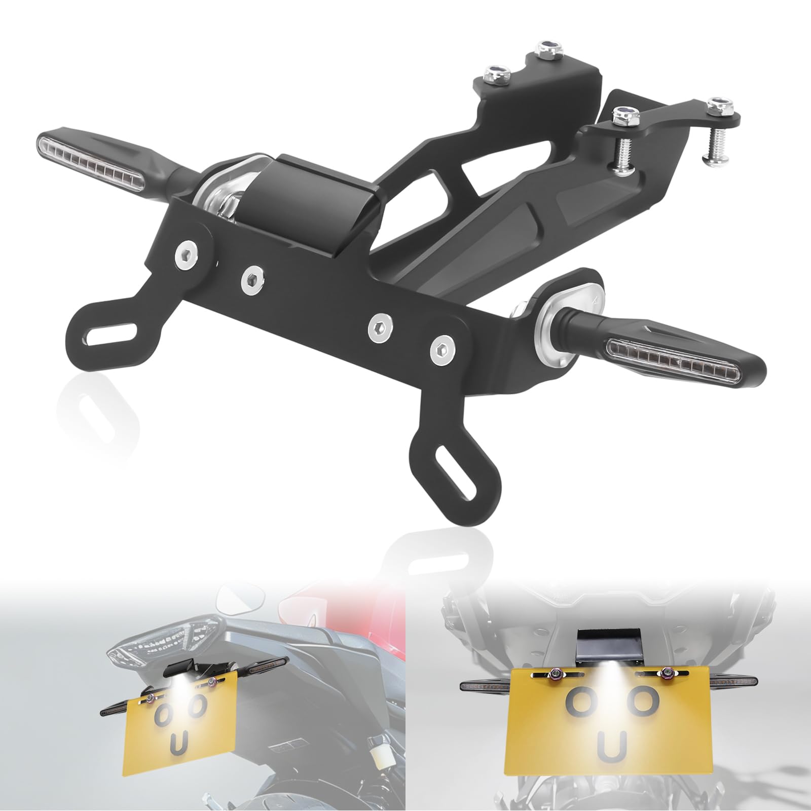 License Plate Holder Rear Tail Tidy Fender Eliminator Kit & LED Turn Signal For YAMAHA Tracer 900/GT 2018-2020,MT-09 Tracer/FJ-09 2015-2020