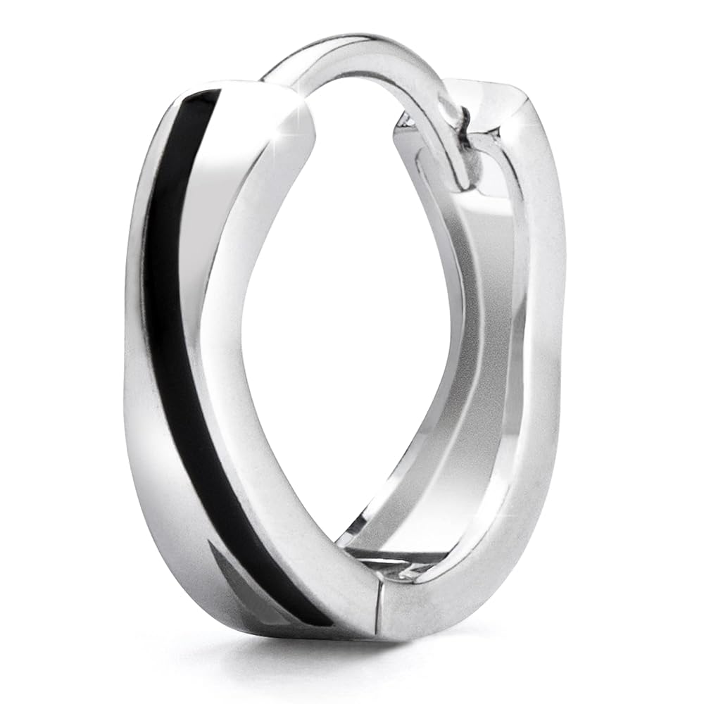 バレンシアガ 23SS ロゴフープ スターリングシルバー ピアス 片耳 バレンシアガ 23SS ロゴフープ スターリングシルバー ピアス