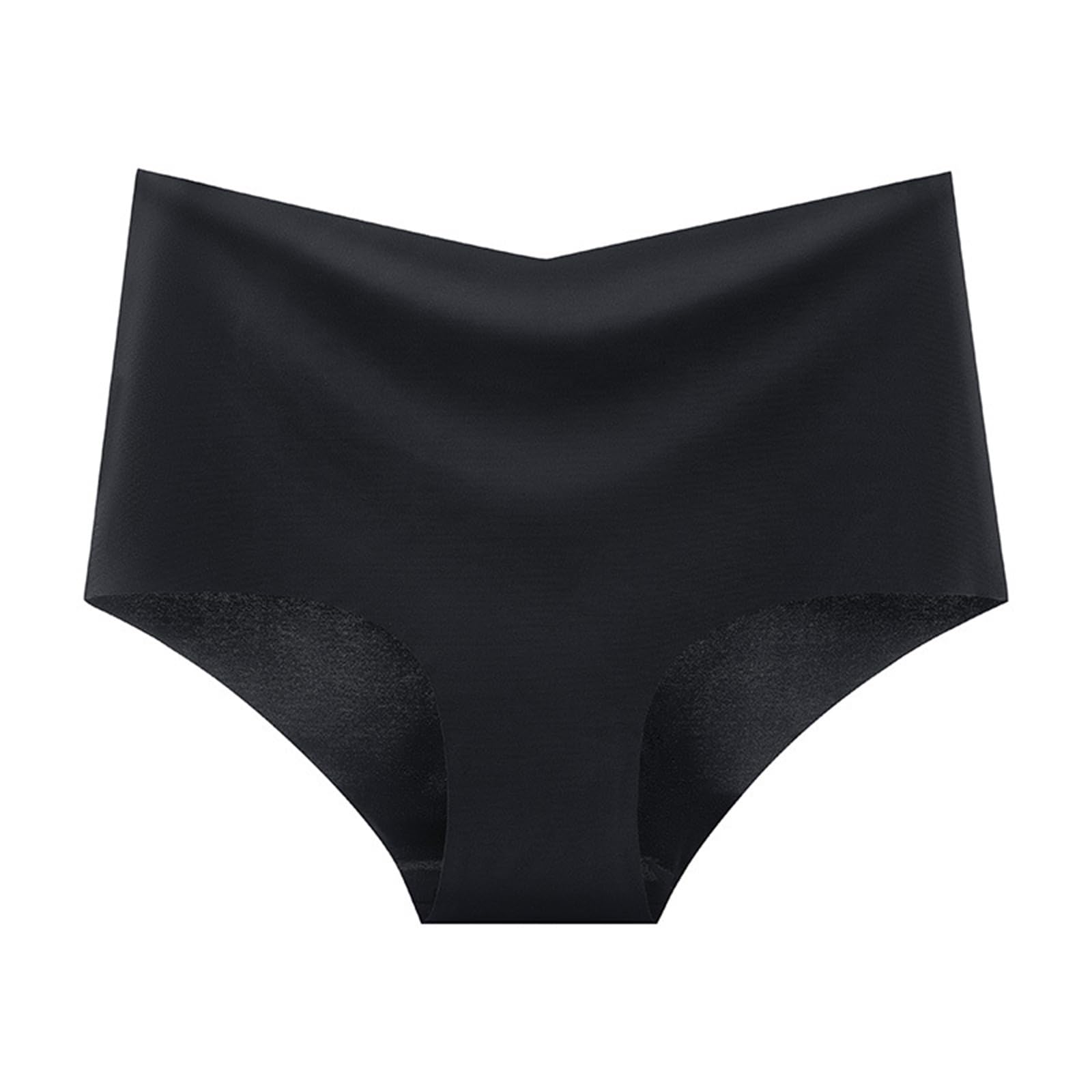 Mutande Donna Biancheria Intima Grande A Vita Alta con Copertura Mezza Anca E Slip da Donna in Seta di Ghiaccio Ad Alta Fessura 3 Confezioni-A-2Xl 63-72,5 kg
