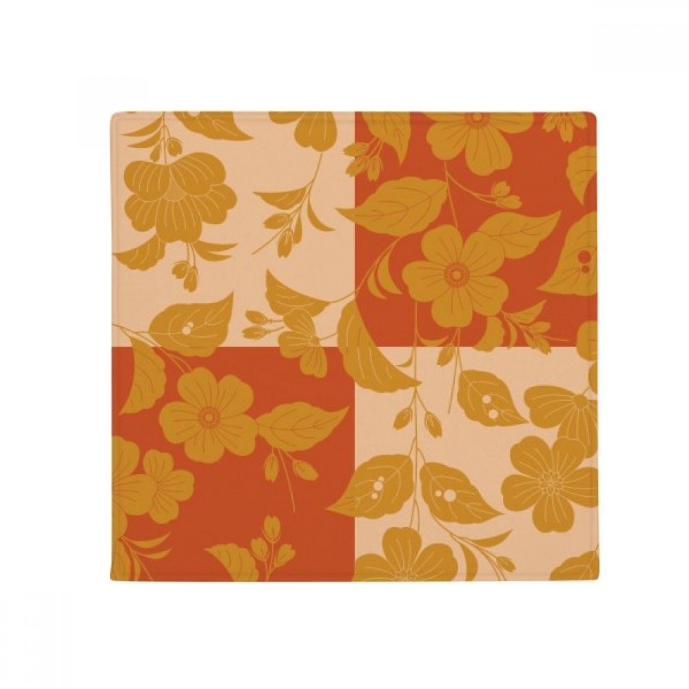 Pet mat DIYthinker avec fleur jaune japonais, tapis antidérapant multicolore 80x80cm