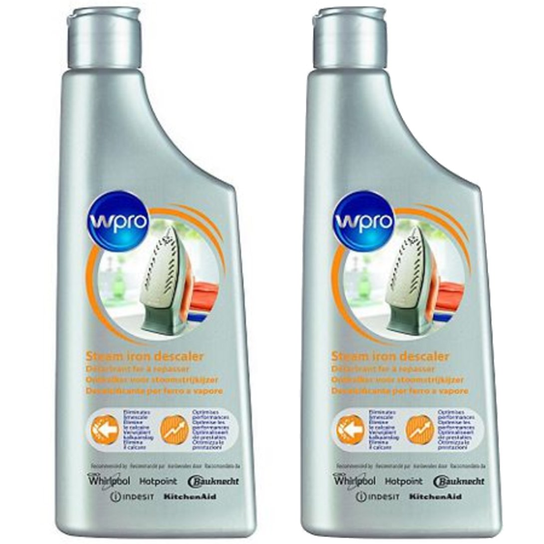 2 Bottles of WPro Universal 250 millilitres Steam Iron / Generator Limescale Descaler Descaling Fluid