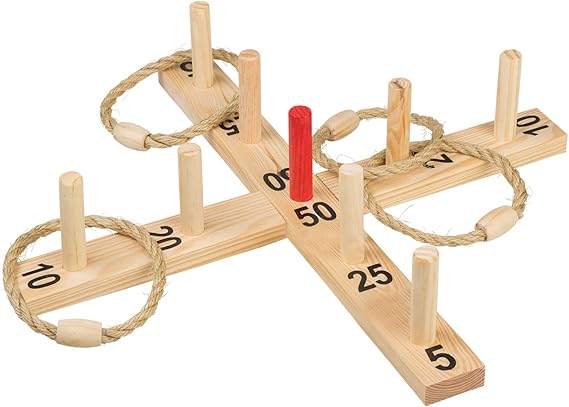 Gioco Lancio Anelli Per Bambini E Adulti - Set Legno Con 15 Anelli | Per Interni Ed Esterni | Con Borsa Trasporto - Foto 11