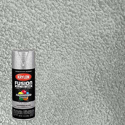Image of Krylon Fusion All-In-One Adhesive Hammered Finish Spray Paint for Indoor /Outdoor Use, 12 oz, Silver