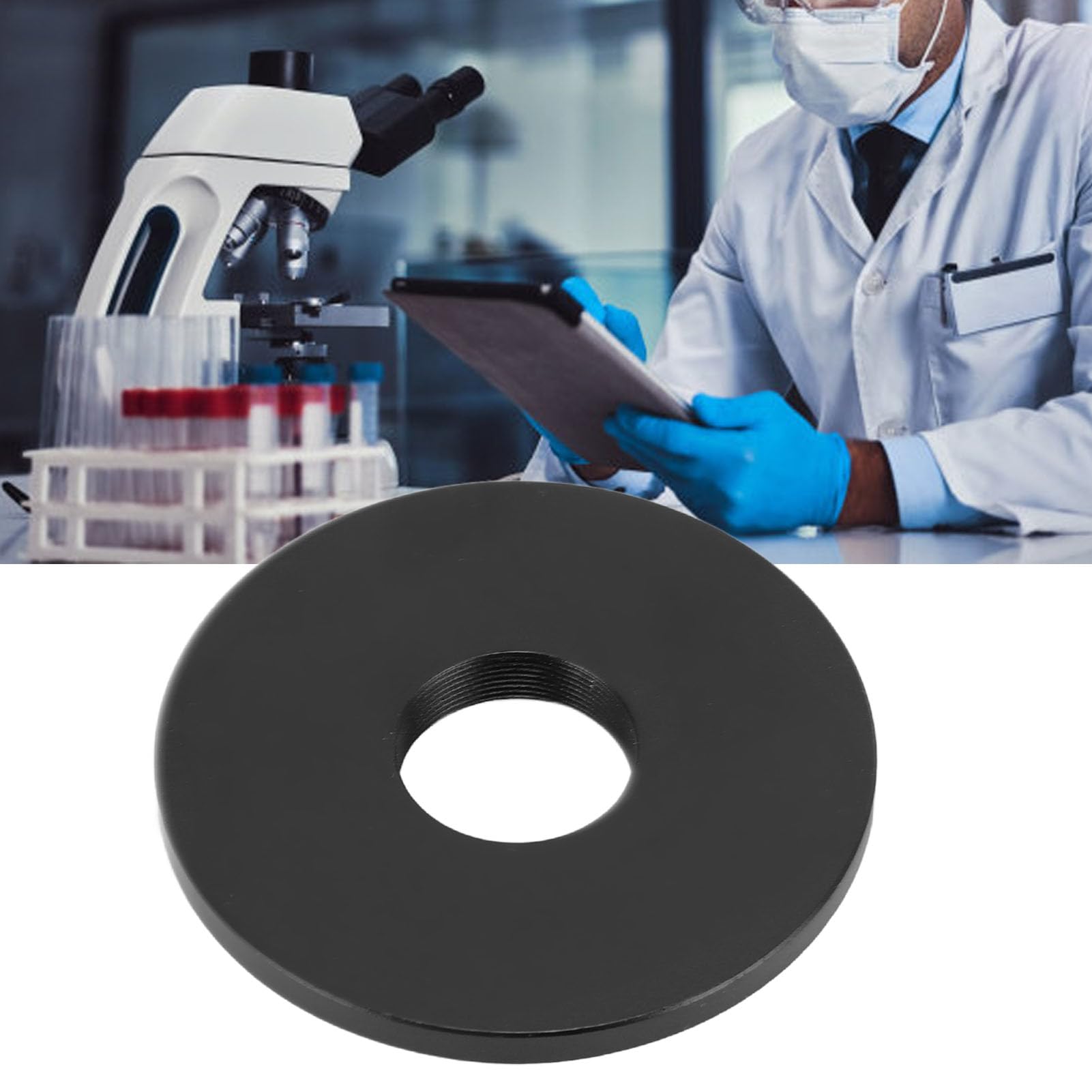 Sxhlseller Anello Adattatore per Fotocamera per Obiettivi Teleobiettivi, Anello Adattatore Filettatura RMS in Lega di Alluminio, Anello Adattatore per Obiettivo Microscopio (42 mm)