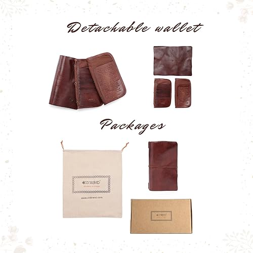 Miniatura 6 de Cartera de viaje organizadora de cuero genuino Nomad Cartera de mujer con soporte para pasaporte