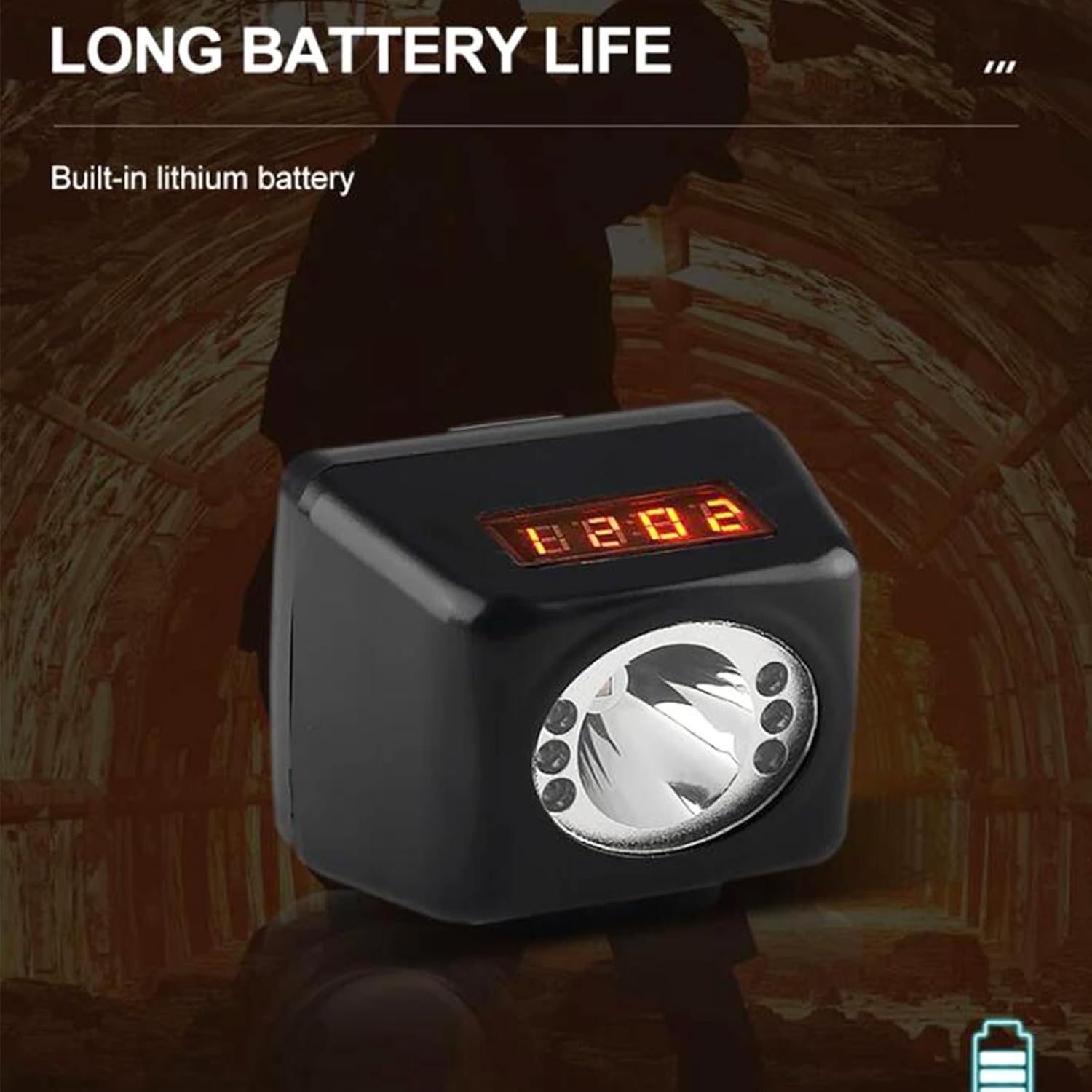 KL4.5LM(3W) Super Bright LED Mining Light - Waterproof Underground Headlamp for Hard Hat - Explosion-Proof Miner Cap Lamp - Black