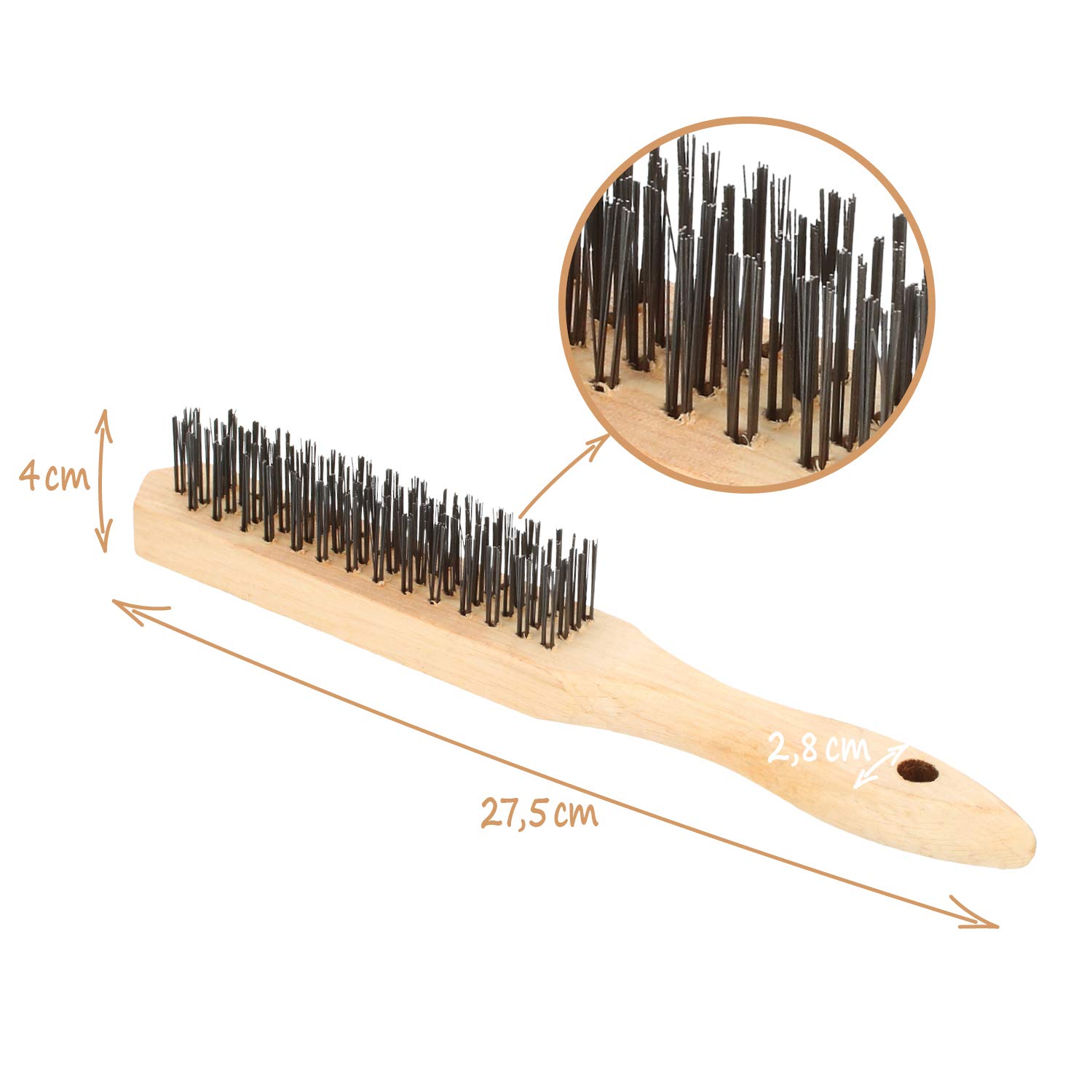 3x Drahtbürste Metallbürste Set Stahlbürste Holz Reinigungsbürste 2 3 4 Reihen 3x Drahtbürste Metallbürste Set Stahlbürste Holz Reinigungsbürste 2 3 4 Reihen