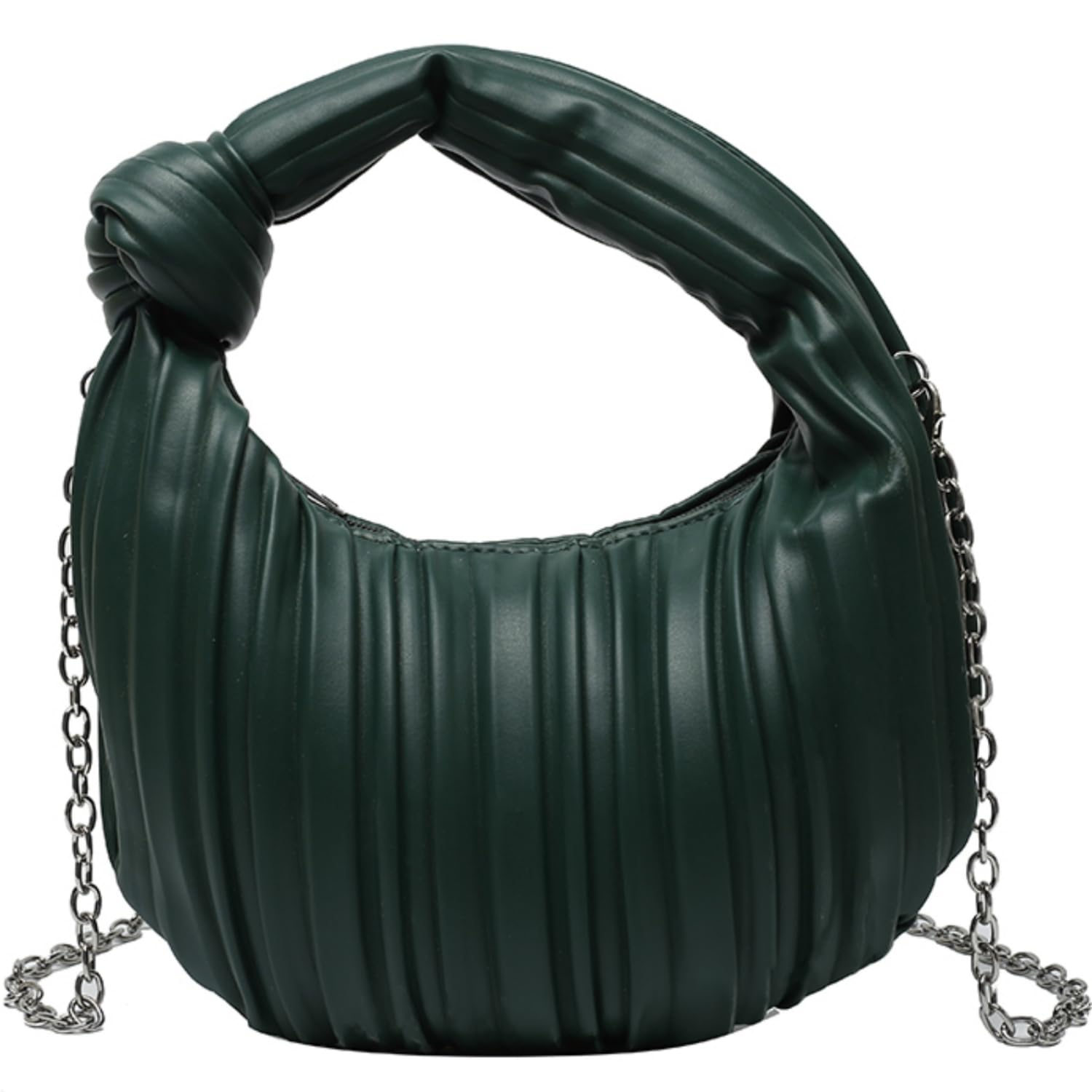 RichcocoHandbag for Women, Soft Faux Leather Purse Chic Top Handle Bag for Ladies Small Ruched Hobo Handbag