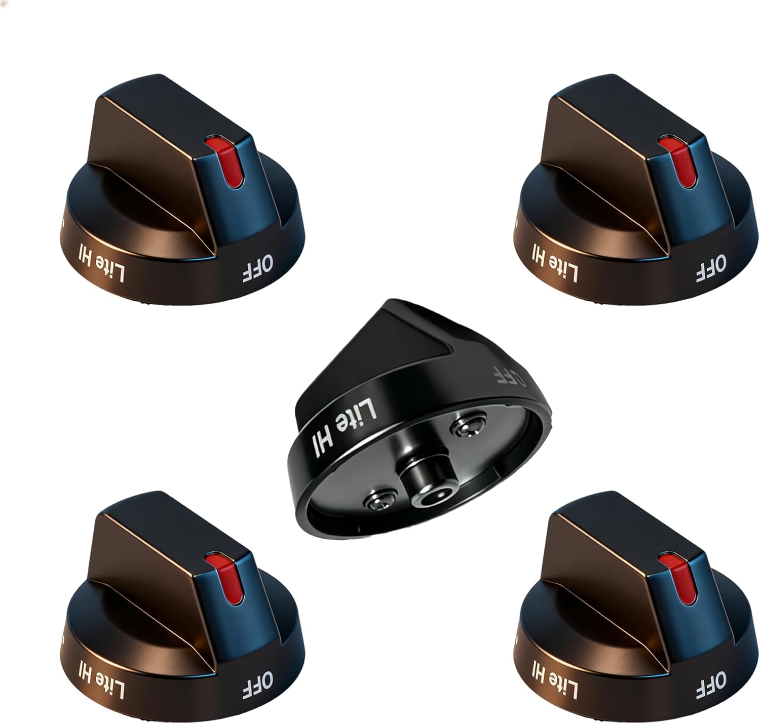 Sieri NX58R5601SG NX58T7511SG NX58J5600SG NX58K7850SG NX58M6850SG NX58J7750SG Knobs for Samsung Stove Replaces DG64-00473B DG64-00347C, Includes 5 Burner Knobs