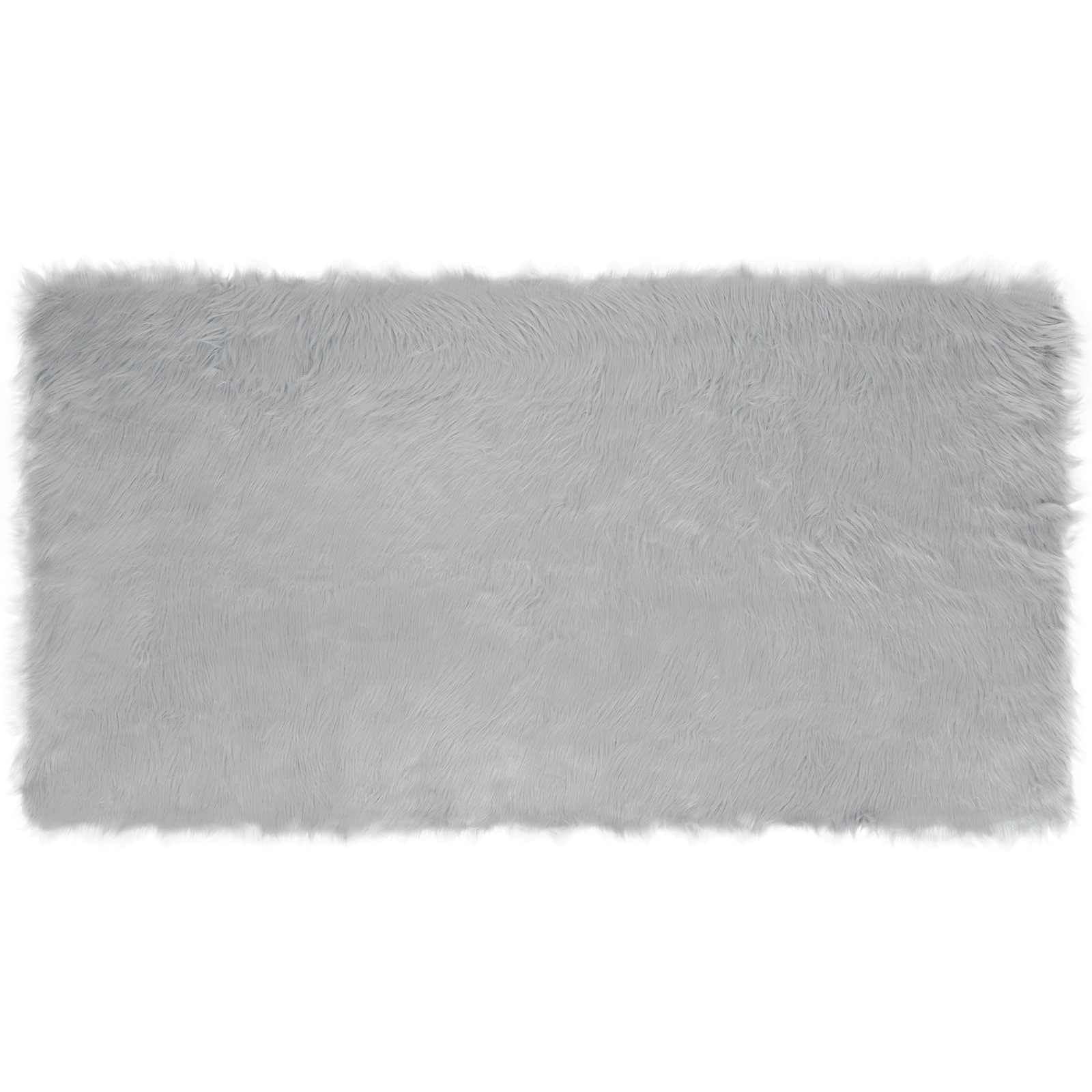 Moquette douce et chaude tapis salon fausse peau de mouton gris