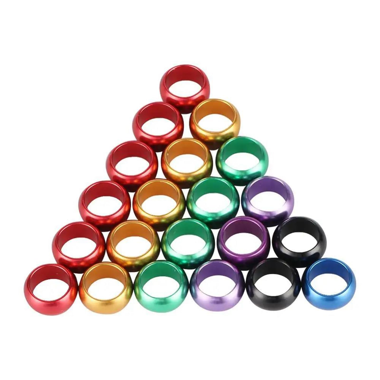 Anelli per zampe di piccioni, 20 anelli in alluminio for zampe di uccelli multicolori 8mm/10mm for l'identificazione di piccioni e pappagalli(Green,Inner Diameter 10mm)