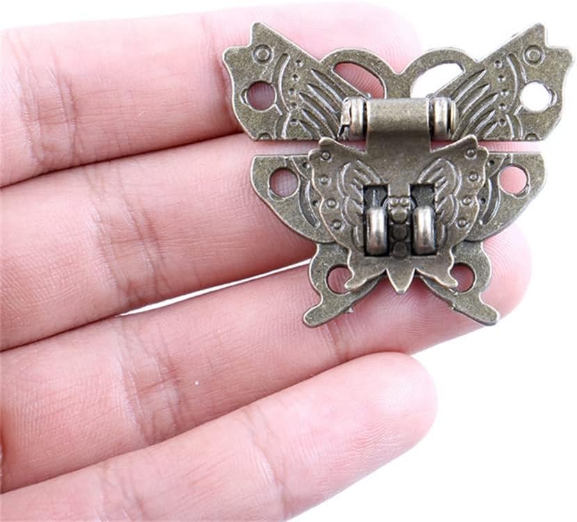 8PCS Antique Corner Protector Wood Box Feet Leg Vintage 2PCS Latch Hasp Locks for Jewelry