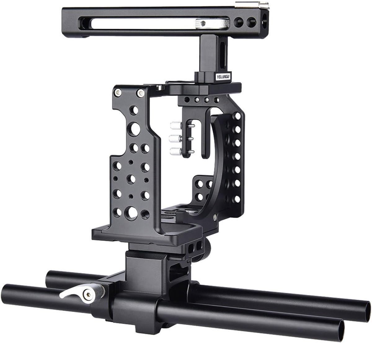 YELANGU CA7 Camera Cage Kit w/Top Handle Grip Stabilizer for Sony A7 image 2