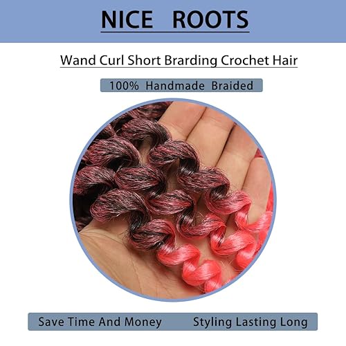 Miniatura 5 de Cabello rizado con ganchillo jamaicano con rebote de ganchillo, pelo corto trenzado de 8 pulgadas, extensiones de cabello rizado con ganchillo