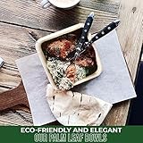Teevo Palm Leaf Bowls x 25, Disposable Bowls for Parties, Strong 5" Square Party Bowls, Outdoor Tableware for Garden, BBQ, Camping, Picnic, Natural & Sustainable, Reusable, Eco Friendly, Compostable - Image 9