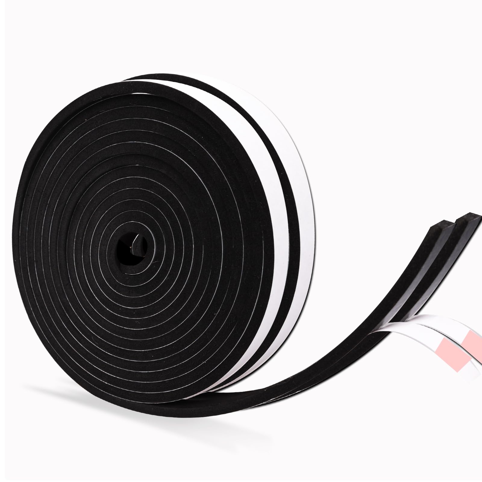AFQH Weather Stripping Door Seal Strip,High Density Foam Tape,Doors And Windows Insulation Soundproofing Weatherproof Self Adhesive Rubber Weatherstrip D - View #6