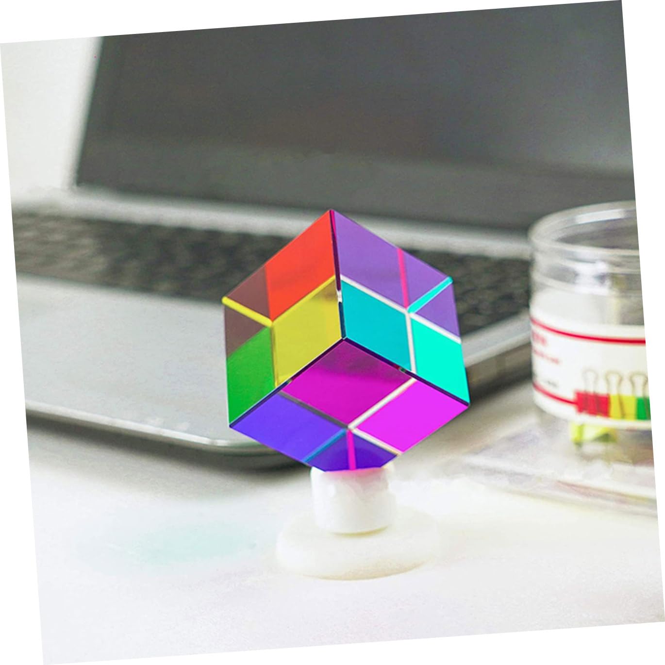 Toyvian 4piezas Prisma Óptico Forma De Cubo Para Experimentos De Física Juguete Educativo y Fotografía Material Duradero Para Aprendizaje y Decoración