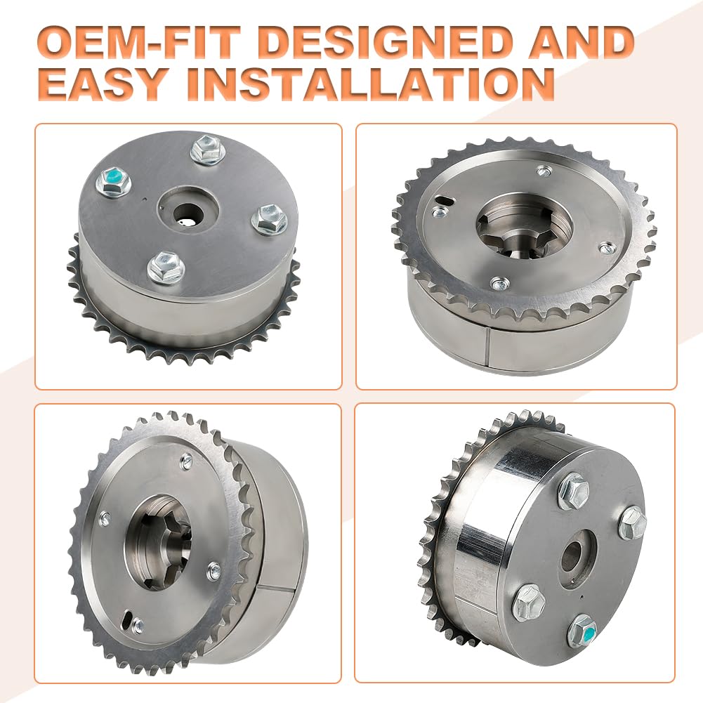 JDMON Engine Timing Camshaft VVT Gear Cam Phaser Compatible with Chevy Prizm, Pontiac Vibe, Toyota Corolla, Celica, Matrix L4 1.8L 1998-2009 Replace 917-257 13050-0D010