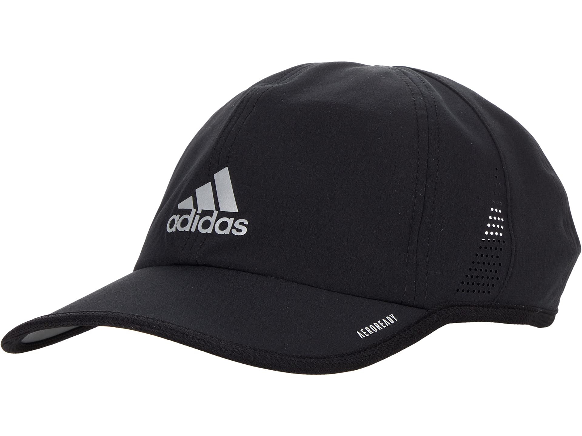 adidas Men's Superlite Relaxed Adjustable Performance Cap, Black/Silver Reflective, One Size