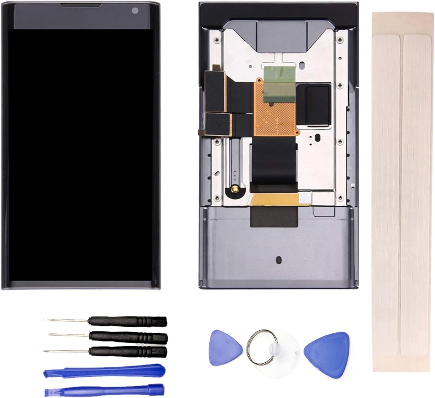 LCD Display & Replacement Touch Screen Digitizer Assembly with Free Tools for Black-Berry Priv Black with Frame