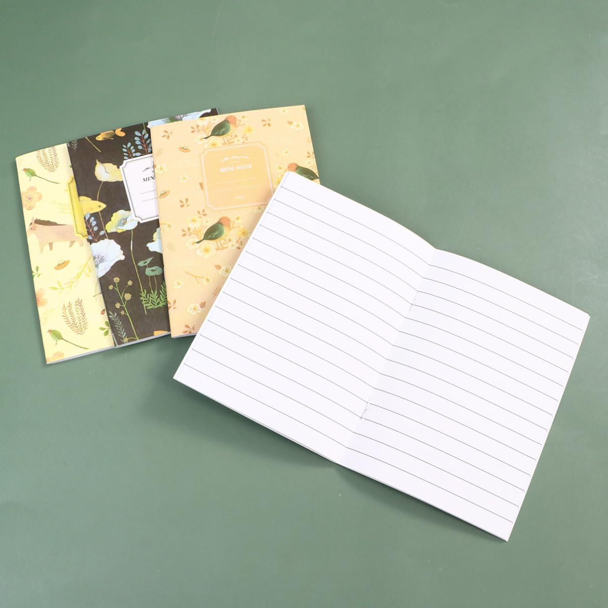 Gadpiparty 3 Set Mini Notebook Quaderni Piccoli Con Pagine Per Ufficio E Scuola Design Naturale Misto Facili Portare E Usare 50 Pezzi * 3
