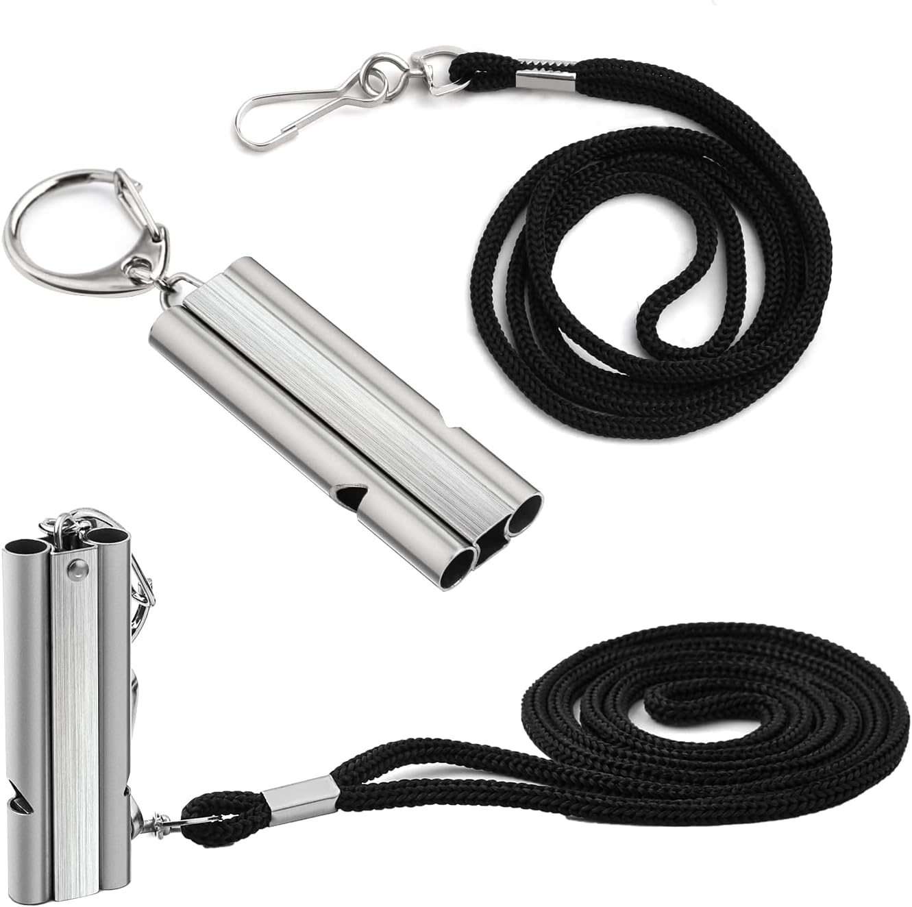 2pcs Emergency Survival Whistle, Stainless Steel Whistles