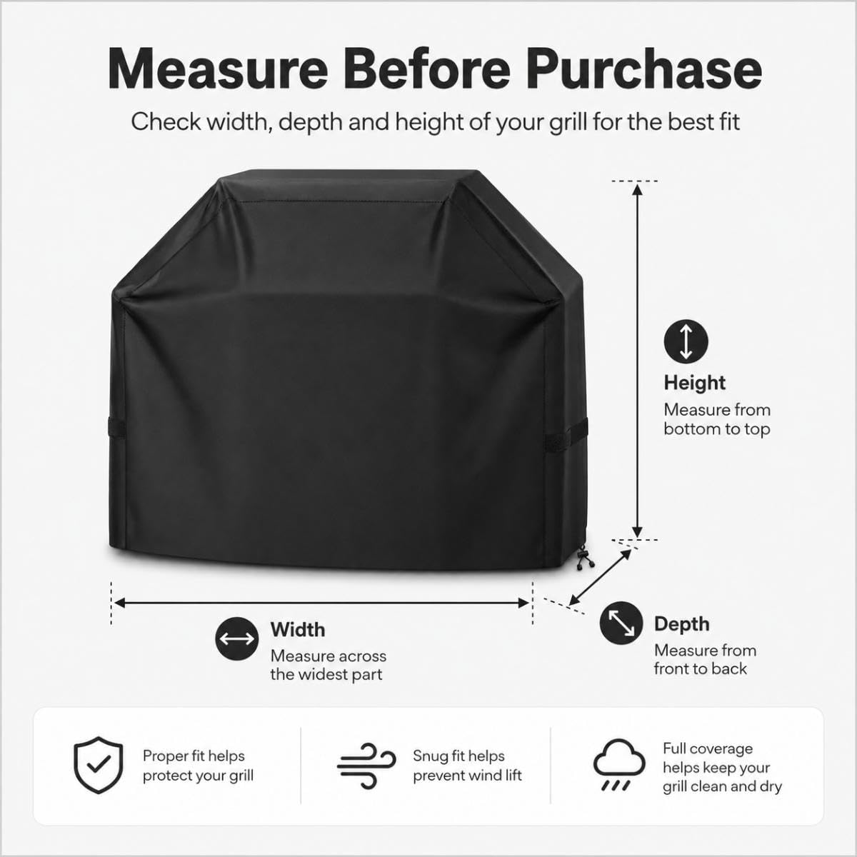 Copertura Barbecue per GrillSymbol GS600 Gas Grill 2012–2018, Copri Barbecue da Esterno Impermeabile Telo Protettivo BBQ Grill Anti Polvere