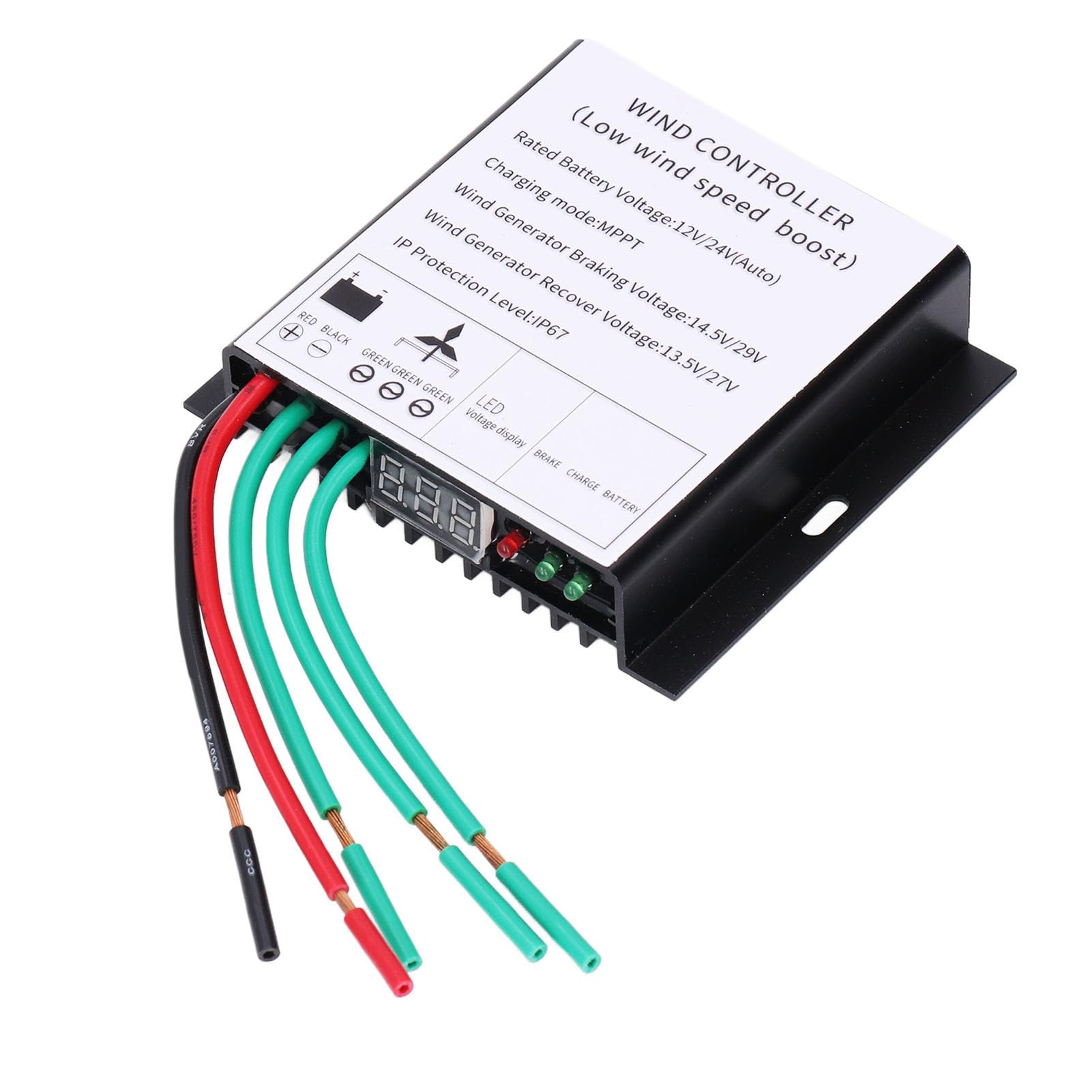 Controlador de Carga Eólica MPPT, Regulador 12V 24V Automático