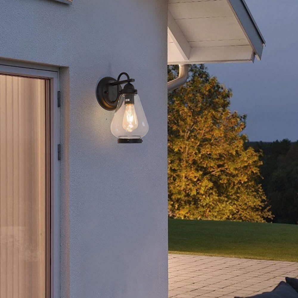 Lampada da Parete in Vetro in Stile Industriale retrò Americano
