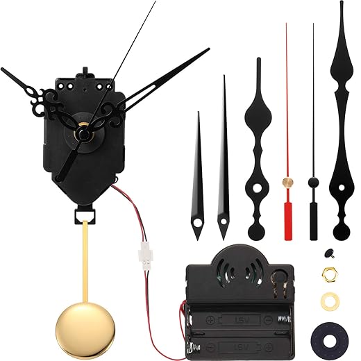 Hicarer Quartz Pendulum Trigger Clock Movement Chime Westminster Melody Mechanism Clock Kit with 3