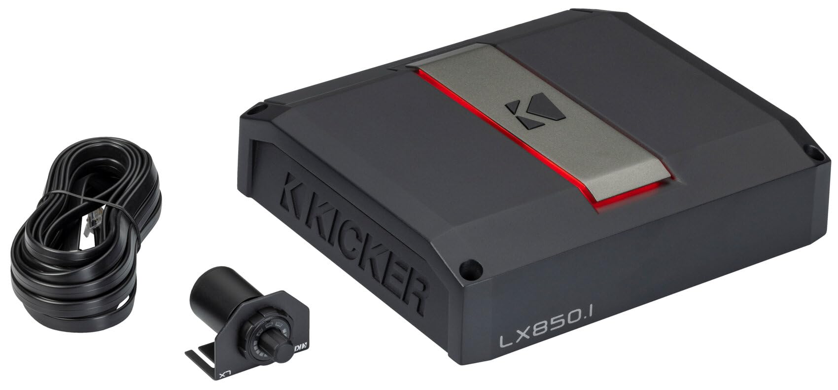 Audiosavings Bundle: Kicker 51LX8501 850W Mono Class-D Car Amplifier with Smart Bass Bundle with Rockville ROCKBOX PRO V2 6.5